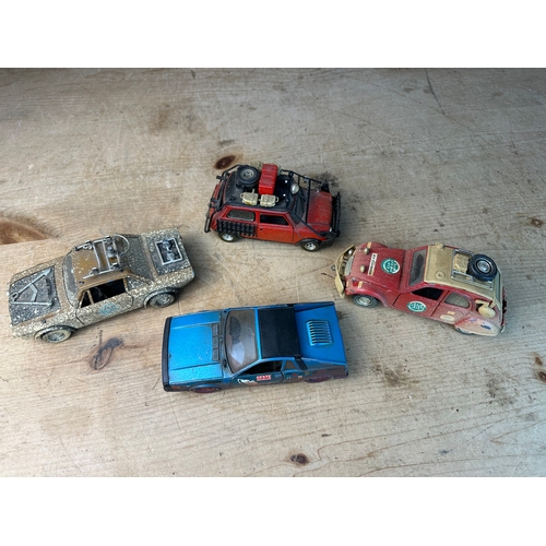 307 - Four Polistil Diecast Rally Cars