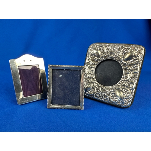 Three Hallmarked Silver Picture Frames