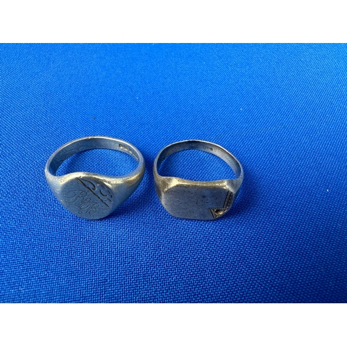 9 - Two Gents Silver Signet Rings