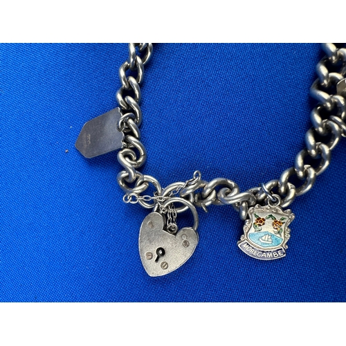 12 - Silver Charm Bracelet 39g gross