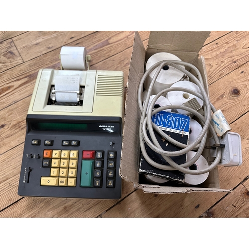 100 - Vintage Adler 121PD adding Machine & Casio HL-807 Calculaytor