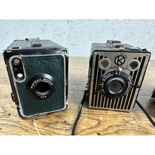 96 - Four Kodak Brownie and Box Brownie Cameras