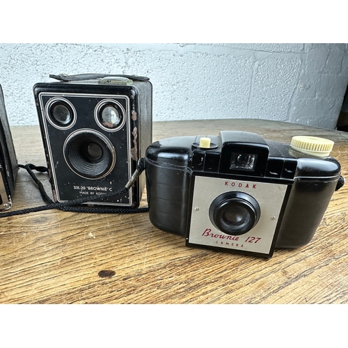 96 - Four Kodak Brownie and Box Brownie Cameras