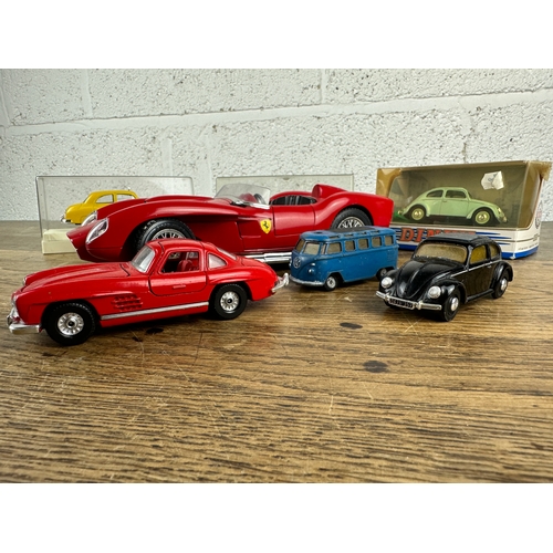 324 - Collection of Dinky, Corgi, Burago etc. Diecast Cars. inc Ferrari 250 Testarossa and Mercedes Benz 3... 