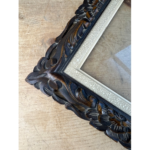 143 - Nicely Carved Oak Picture Frame