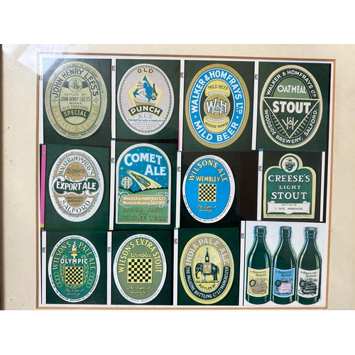 123 - Print of Printers Proof of Old Manchester Beer Labels.