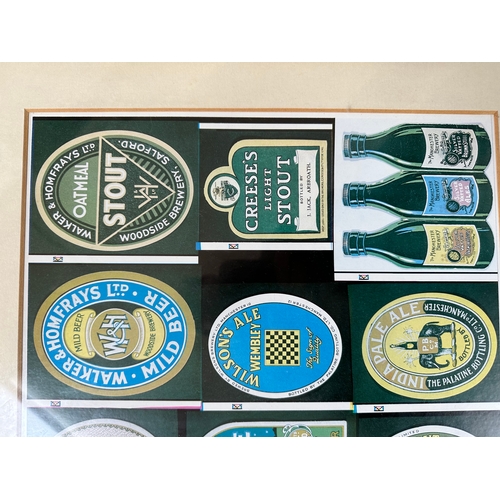 123 - Print of Printers Proof of Old Manchester Beer Labels.