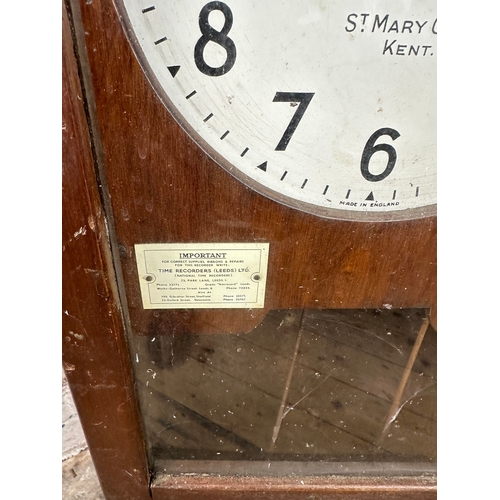 88 - National Time Recorder Co Clock & Large Slave Clock