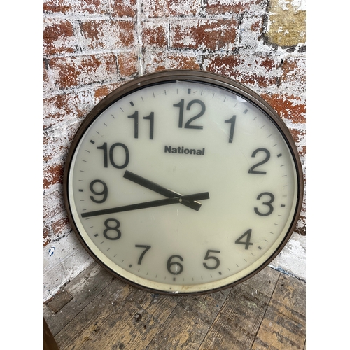 88 - National Time Recorder Co Clock & Large Slave Clock