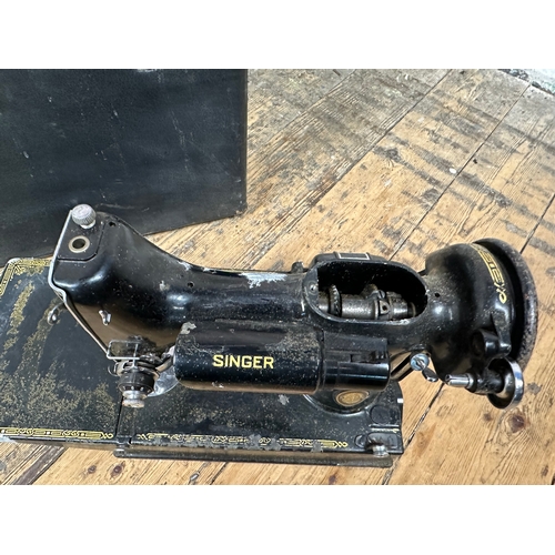 145 - Singer 221K Sewing Machine For Spares - As Found