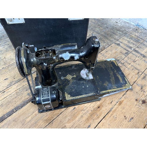 145 - Singer 221K Sewing Machine For Spares - As Found