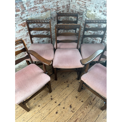 522 - Ercol Dining Chairs including Two Carvers