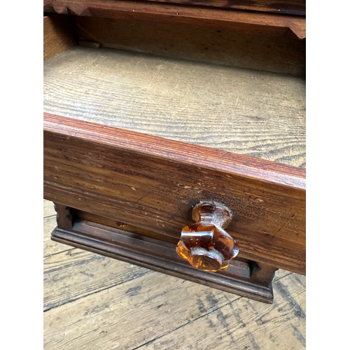 529 - Small Apprentice Piece Chest of Drawers with Amber Glass Handles