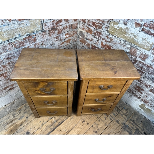 530 - Quality Industrial Look, Reclaimed Wood Style Bedside Drawers