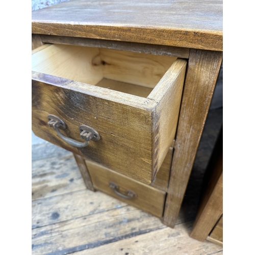 530 - Quality Industrial Look, Reclaimed Wood Style Bedside Drawers