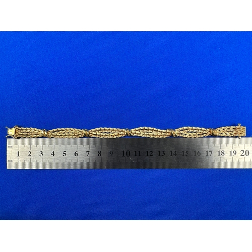 63 - 9ct Gold Bracelet 18.48g