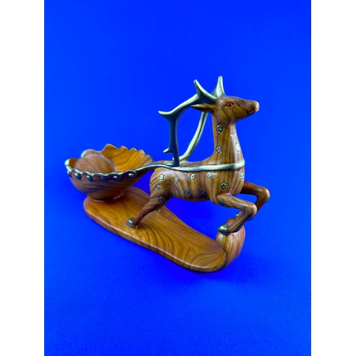 220 - Reindeer Resin Wine Bottle Holder