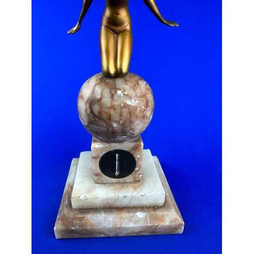 228 - Art Deco Spelter Figure on Marble Base