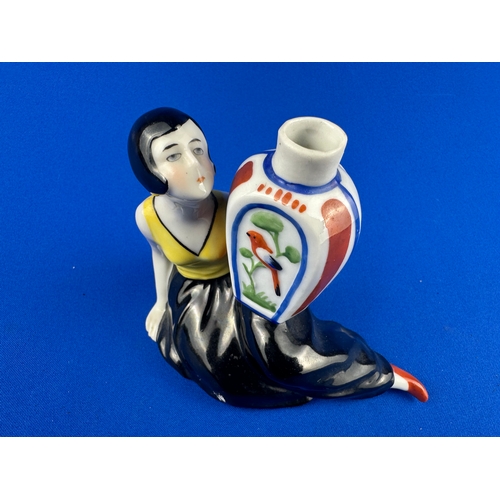 179 - Art Deco Porcelain Figure / Bud Vase