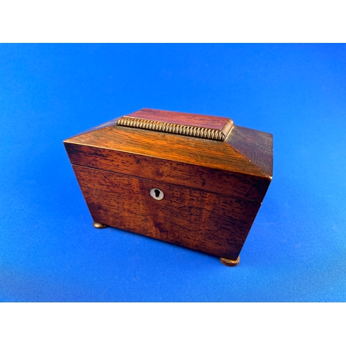 230 - Antique Rosewood Sarcophagus form Tea Caddy