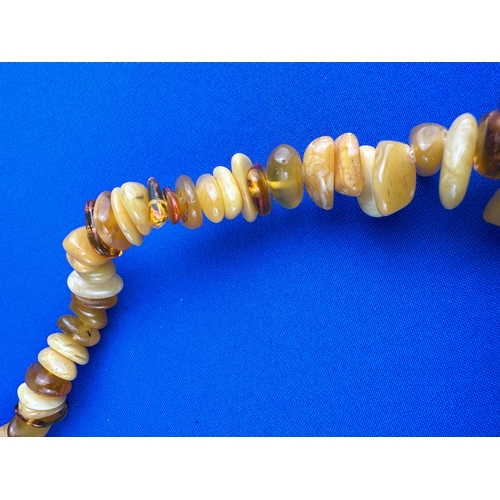 44 - Egg Yolk Amber Necklace 78g