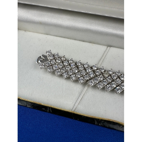 48 - Sterling Silver & Cubic Zirconia Bracelet