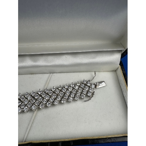 48 - Sterling Silver & Cubic Zirconia Bracelet