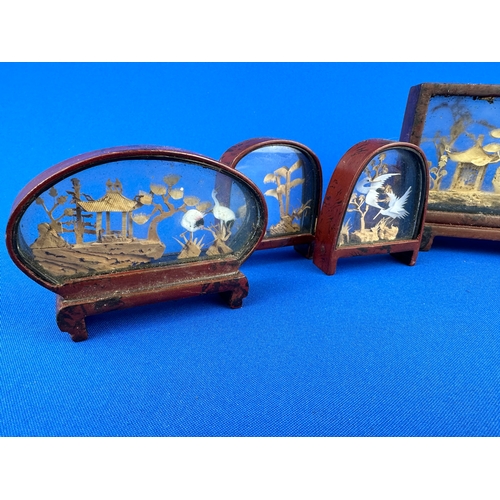 251 - Group of Vintage Chinese Cork Dioramas