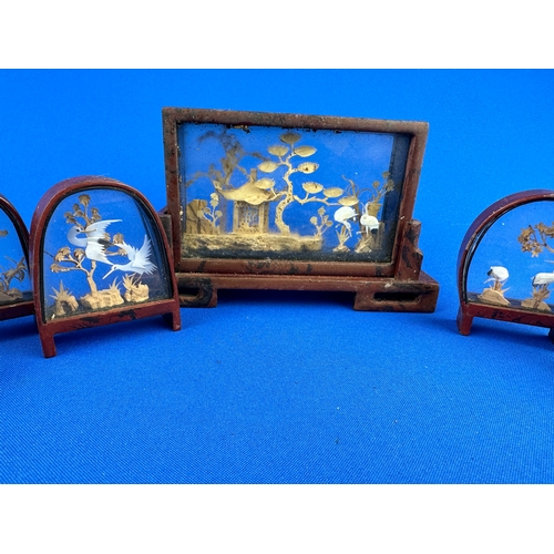 251 - Group of Vintage Chinese Cork Dioramas