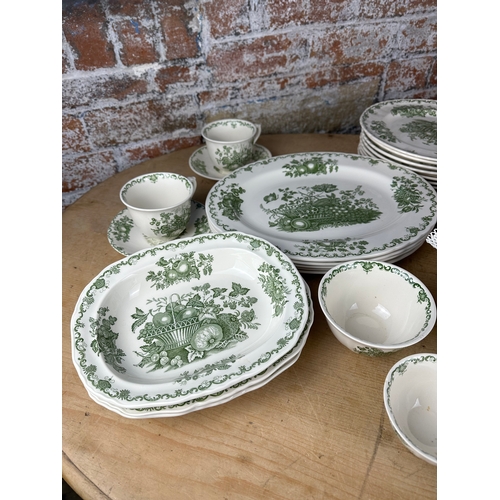 177 - Good Quantity of Masons Ironstone Fruit Basket Pattern Dinner & Tea Service Items