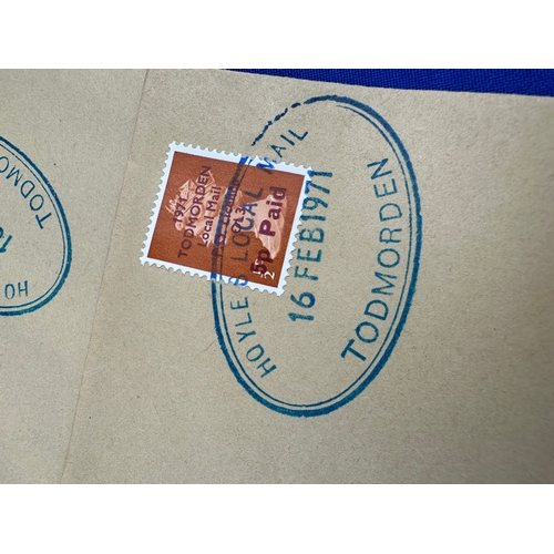 100 - 1st Day Decimal Stamps 1/2p Overstamped - Todmorden