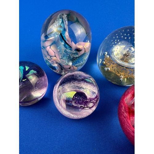 150 - Five Paperweights by Caithness etc