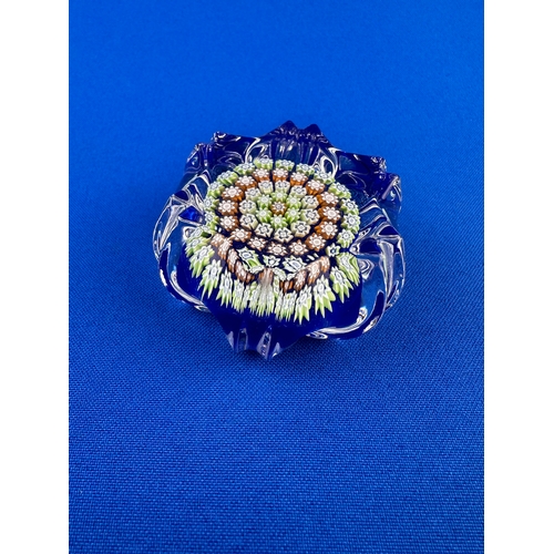 154 - Perthshire Millefiori Paperweight with 'P' Monogram to Centre Cane