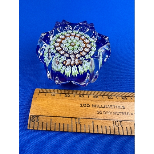 154 - Perthshire Millefiori Paperweight with 'P' Monogram to Centre Cane