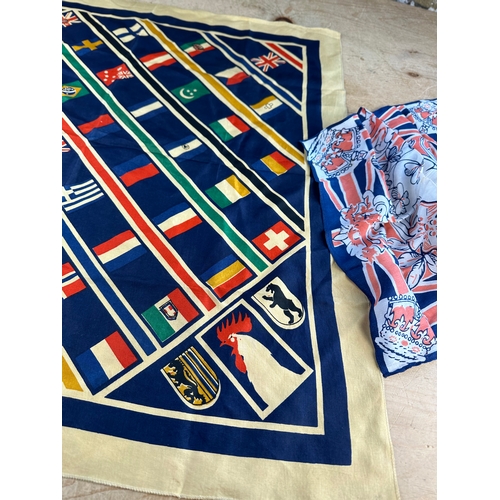 239 - Pre-War Silk Scarf with Flag Design