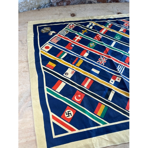 239 - Pre-War Silk Scarf with Flag Design