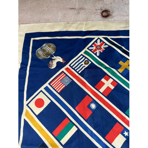 239 - Pre-War Silk Scarf with Flag Design