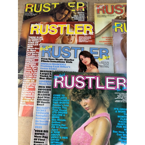 355 - 7 Vintage Adult Magazines - Rustler