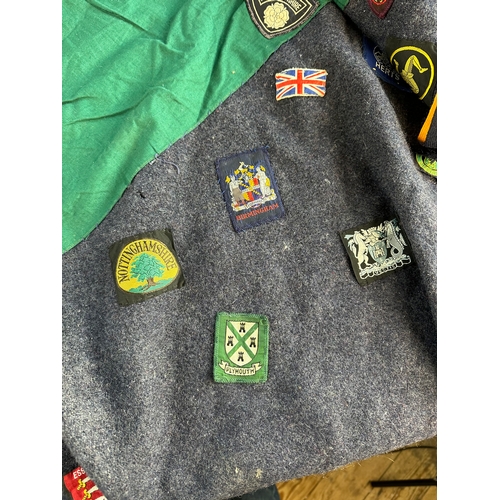 240 - Vintage Boy Scouts Blanket with Badges