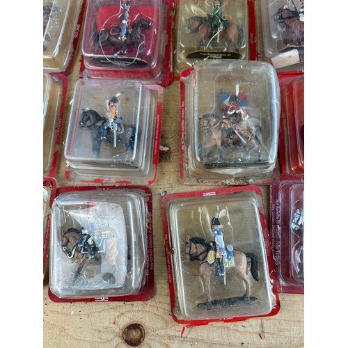 122 - Quantity of Mounted Del Prado Figures, 16 boxed some loose