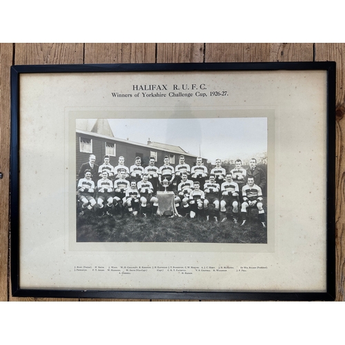 242 - Local Interest 1926/27 Halifax R.U.F.C. Winners of Yorkshire Challenge Cup Photograph