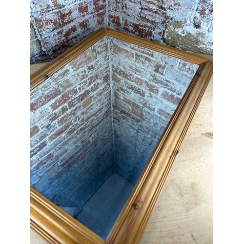 385 - Large Pine Framed Mirror