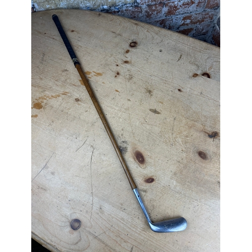 136 - Vintage Hickory Shaft George Nicoll Golf Club