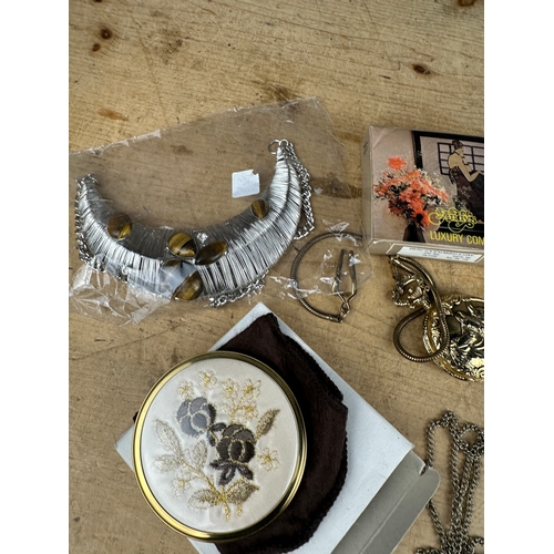 96 - Costume Jewellery Items, Compacts, Pocket Watches etc.