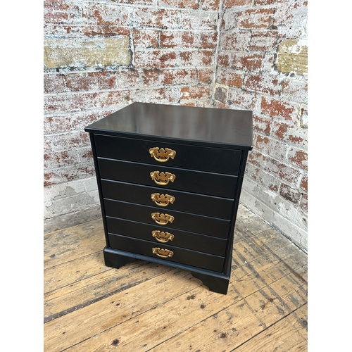 388 - John Austin Ebonised Sheet Music Drawers