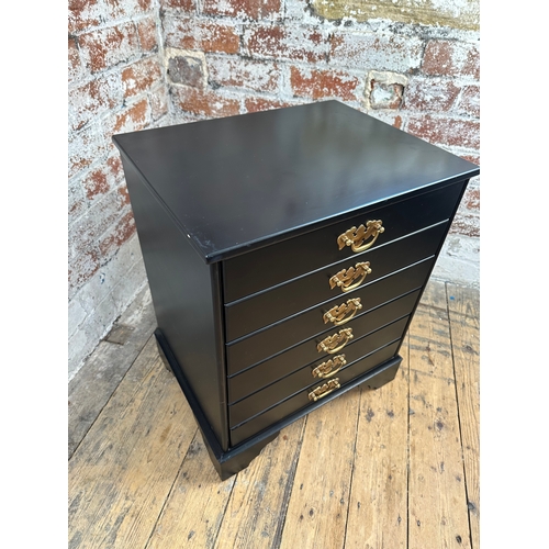 388 - John Austin Ebonised Sheet Music Drawers