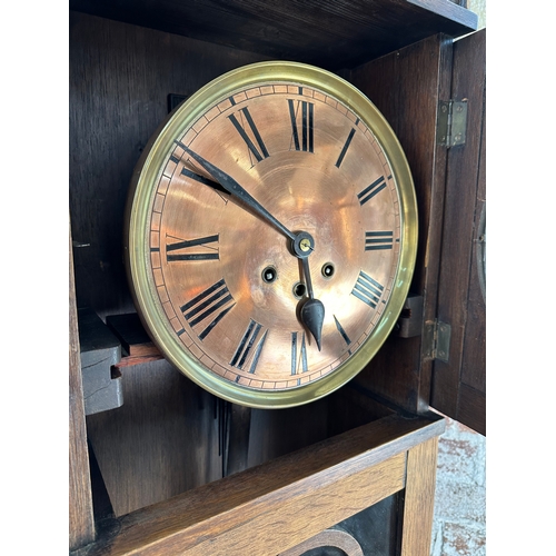 110 - Long Case Clock with Copper Face - 8 Day Westminster Chime