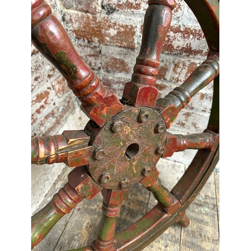 131 - Quality Vintage Ships Wheel