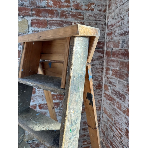 398 - Vintage Wooden Step Ladders