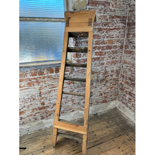 398 - Vintage Wooden Step Ladders